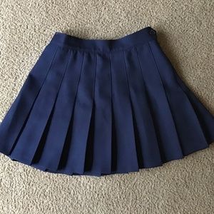 Navy School Girl Mini Skirt